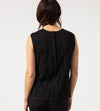 Zip Back Circle Blouse in Black