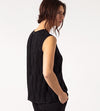 Zip Back Circle Blouse in Black