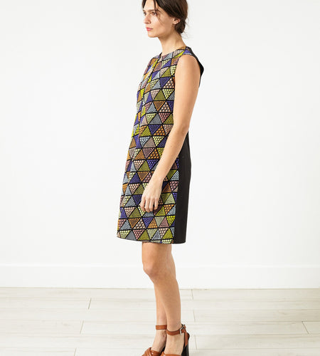 Triangle Sleeveless Dress in Multi