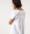 Pleat Back Blouse in White