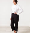 Wide Cropped Trouser in Black
