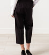 Wide Cropped Trouser in Black