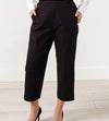 Wide Cropped Trouser in Black