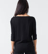 Boat Neck Top in Black