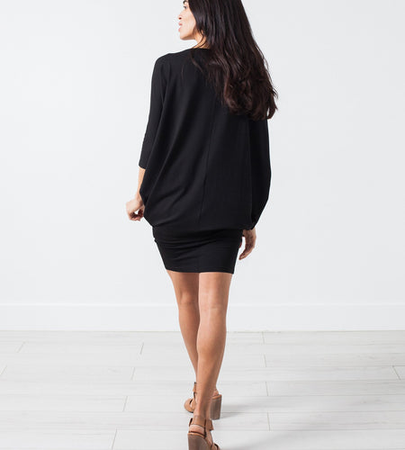 Tapered Boat Neck Dress
