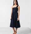 One Shoulder Dress in Navy
