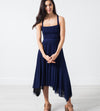 Ruched Party Dress in Navy