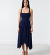 Ruched Party Dress in Navy