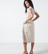 Eulera Leather Skirt in Cream