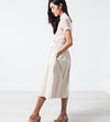 Eulera Leather Skirt in Cream