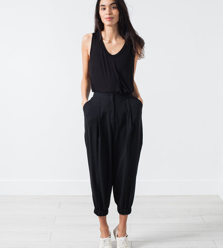 Fancy Wool Pant in Black
