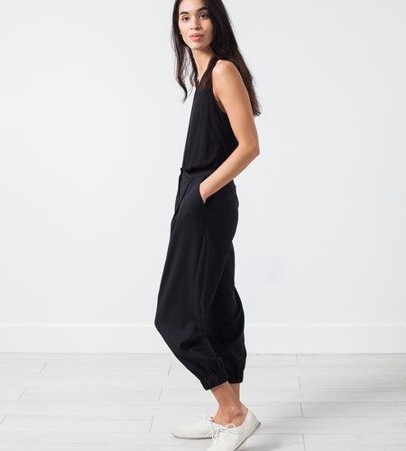 Fancy Wool Pant in Black