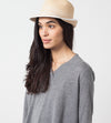Washboard Hat in Straw/White