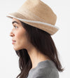 Washboard Hat in Straw/White