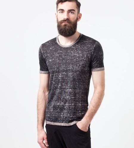 Linen T-shirt in Rope