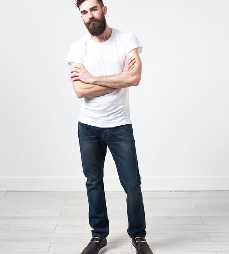 Comfort Tee in White Linen