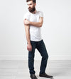 Comfort Tee in White Linen