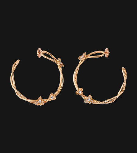 18k Intertwined Earrings