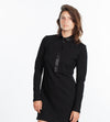 Fleece Jersey Dress in Black