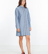 Chambray Shirtdress in Blue