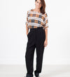 Contrast Cuff Pant in Black