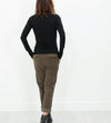 Sueded Cotton Pant in Khaki