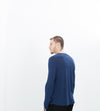 Cashmere Jersey Long Sleeve Tee in Navy