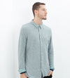 Kasuri Jersey Button-Up in Blue Grey