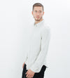 Kasuri Jersey Button-Up in Ivory/Black