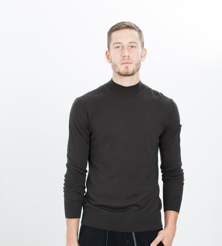 Merino Knit Turtleneck in Cavern