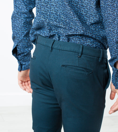 Diamond Weave Trouser in Sky