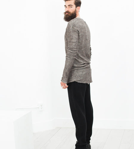 Extra Long Sleeve Sweater in Cavern