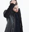 Prince Leather Field Jacket in Meteor