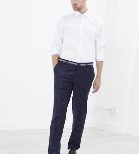 Sinclair Trouser in Navy Stripe