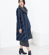 Petale Coat in Silver/Blue