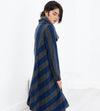 Petale Coat in Silver/Blue