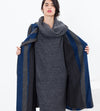 Petale Coat in Silver/Blue