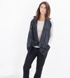Quilted Mesh Waistcoat in Black/White