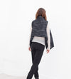 Quilted Mesh Waistcoat in Black/White