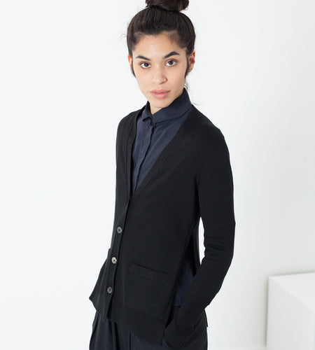 Square Cardigan in Black