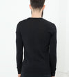 Button Shoulder Pullover in Black