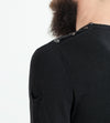 Button Shoulder Pullover in Black