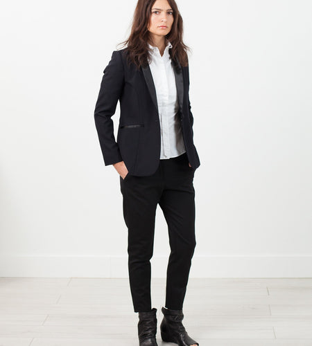 Shawl Collar Blazer in Black