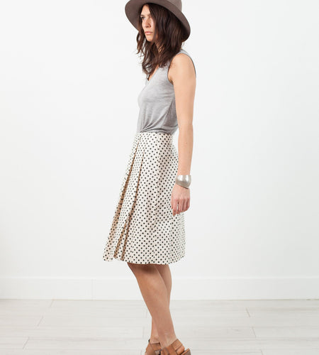 Pleated Skirt in Glitter Dots