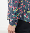 Long Sleeve Blouse in Black/Floral