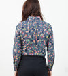 Long Sleeve Blouse in Black/Floral