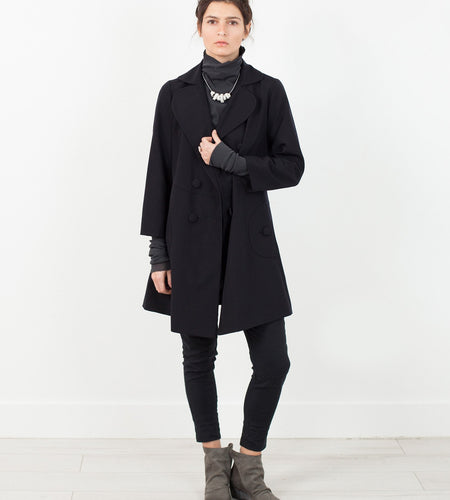 Day Coat in Navy