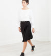 Wrap Snap Skirt in Black
