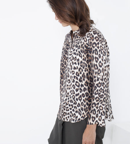 Madame L Blouse in Leopard
