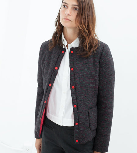 Camelia Reversible Jacket in Black/Red